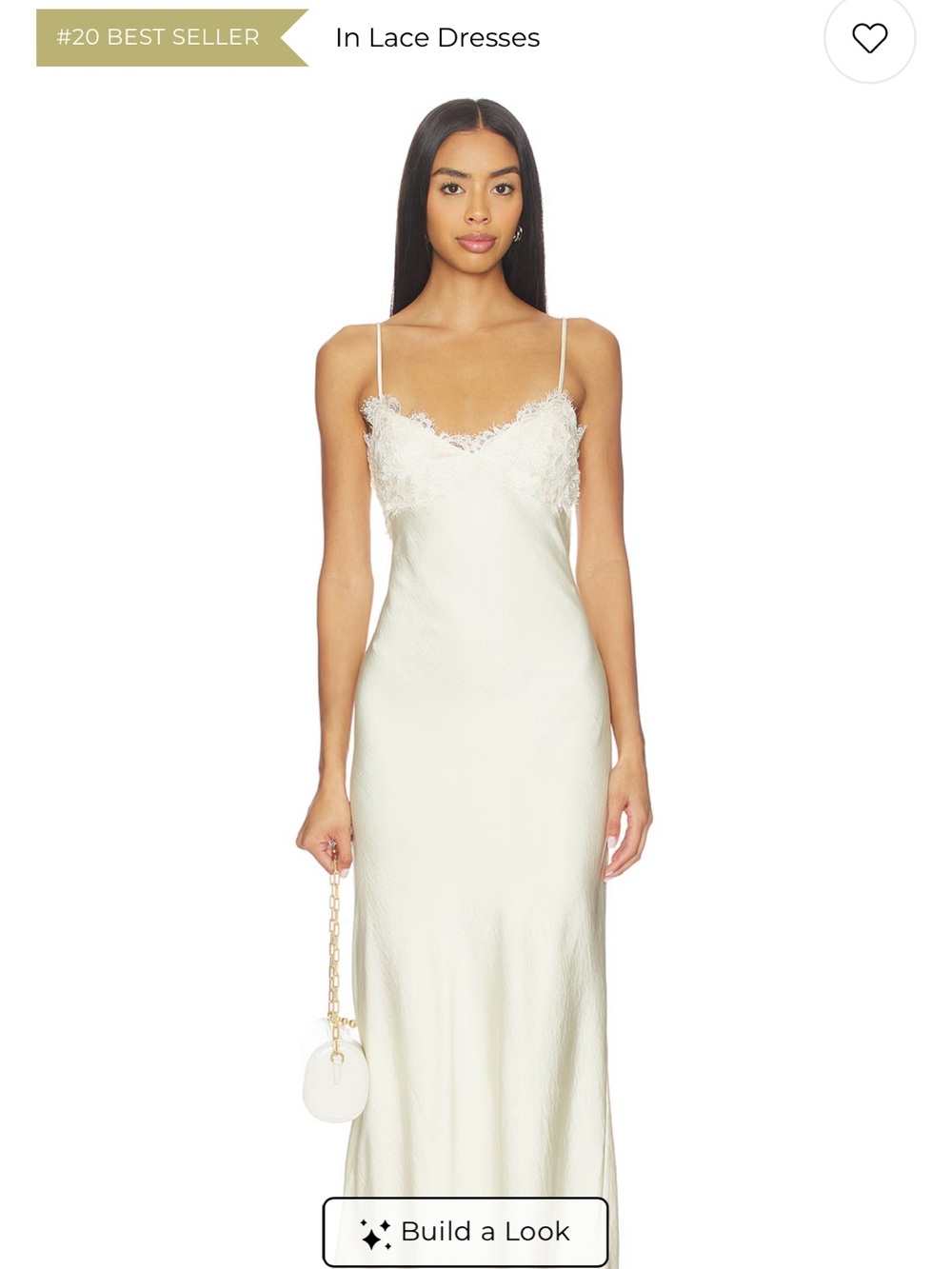 Bardot Ivory Lace-Trim Slip Wedding Dress
